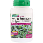 Nature's Plus, Herbal Actives, Coleus Forskohlii, 125 mg, 60 Vegetarian Capsules (NAP-07170)