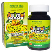 Natures Plus Animal Parade Kid Greenz 90 chewables Вітамінний комплекс із зелених Суперфуд для дітей, Тропік