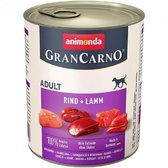 Вологий корм GranCarno Adult Beef + Lamb для собак з яловичиною та ягнятим 800 г (4017721827423)