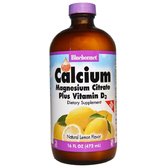 Bluebonnet Nutrition, Liquid Calcium, Magnesium Citrate Plus Vitamin D3, Natural Lemon Flavor, 16 fl oz (472 ml) (688)