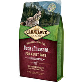 Сухий корм для дорослих кішок Carnilove Cat Duck & Pheasant Hairball Control для виведення волосяних грудок 2 кг (8595602512348)