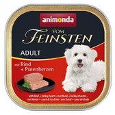 Вологий корм Vom Feinsten Adult with Beef + Turkey hearts для собак з яловичиною та індичими серцями 150 г ( 401772182612)