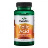 Swanson Folic Acid 800 mcg Фолієва кислота 250 капсул