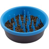 Миска силіконова Dexas Silicone Slow Feed Bowl для повільного годування для собак 1.44 л темно-сіра/блакитна (PW301-432-2194)