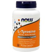 Now Foods L-Tyrosine, Extra Strength, 750 mg, 90 Veg Capsules (NOW-00165)