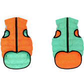 Курточка для собак AiryVest Lumi двостороння, що світиться, розмір S 35, салатово-помаранчева (4823089305271)