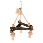 Гойдалки для птахів на мотузці Trixie Natural Living дерев'яні 16x16x16 см (4011905058825)