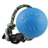 Іграшка для собак Jolly Pets м'яч з канатом Ромпей-н-Ролл 16х40х16 см блакитний (606BL)