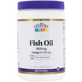 21st Century Fish Oil, Omega-3, 1000 mg, 300 Softgels