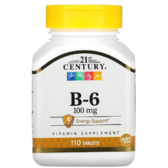 21st Century Vitamin B6 Вітамін B6 110 таблеток