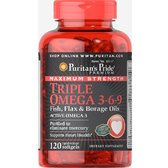 Puritan's Pride Maximum Strength Triple Omega 3-6-9 Fish, Flax & Borage Oils 120 caps