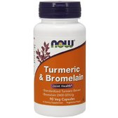 NOW Foods TURMERIC & BROMELAIN 90 VCAPS Куркума і бромелайн