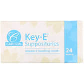 Carlson Labs Key • E Suppositories 24 Soothing Inserts Супозиторії Key • E