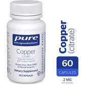 Pure Encapsulations Copper (citrate) 60 caps Мідь (цитрат) (PE-00456)