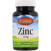 Carlson Labs Zinc, 15 mg, 250 Tablets (CAR-05312)