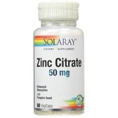 Solaray Zinc Citrate, 50 mg, 60 Vegetarian Capsules (SOR-47102)