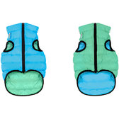 Курточка для собак AiryVest Lumi двостороння, що світиться, розмір L 65, салатово-блакитна (4823089305202)