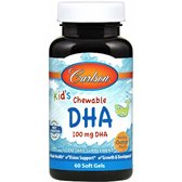 Carlson Labs Kid's Chewable DHA 60 caps Orange Риб'ячий жир для дітей (докозагексаеновая кислота) Апельсин