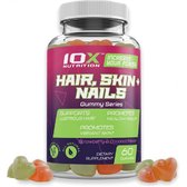 10X Nutrition Hair, Skin and Nails зі смаком полуниці та кокосу 60 жувальних цукерок