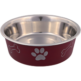 Миска Trixie для собак металева на гумі з пластиковим покриттям 0.45 л 14 см (4011905252421)