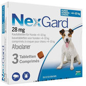Таблетки Merial NexGard від бліх і кліщів для собак Afoxolaner 28.3 мг 1х3 шт. 4-10 кг ціна за 1таб Продаж блістером 3 табл