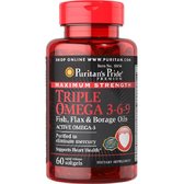 Puritan's Pride Maximum Strength Triple Omega 3-6-9 Fish, Flax & Borage Oils 60 caps