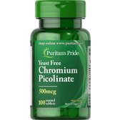 Puritan's Pride Chromium Picolinate 500mcg Yeast Free 100tabl