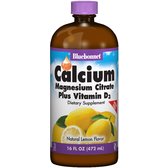 Bluebonnet Nutrition Calcium Magnesium Citrate + Vitamin D3, Natural Lemon Flavor, 16 oz (472 ml) (BLB0688)