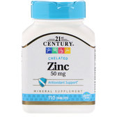 21st Century Zinc, 50 mg, 110 Tablets