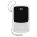 Внешний аккумулятор Baseus Power Bank 10000mAh with Lightning Cable Q Pow Display 15W White (PPQD-B02)
