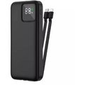Внешний аккумулятор WIWU Power Bank 10000mAh with Cable USB-C + Lightning 22.5w Black (JC-18)