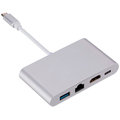 Адаптер Dynamode USB-C to HDMI+USB-C+USB 3.0+RJ45 Silver