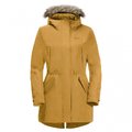 Парка Jack Wolfskin Wildwood Parka W 1113041-5205 40 горчичная зимняя с капюшоном и мехом