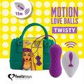 Вагинальные шарики с массажем и вибрацией FeelzToys Motion Love Balls Twisty с пультом ДУ