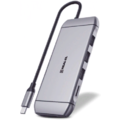 Адаптер REAL-EL Adapter USB-C to HDMI+USB-C+VGA+3xUSB+RJ45 Space Grey (EL123110003)