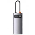 Адаптер Baseus Adapter Metal Gleam Series USB-C to 4хUSB3.0+USB-C Gray (WKWG070013)