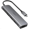 Адаптер Ugreen Adapter CM136 USB-C to HDMI+3xUSB3.0+USB-C Space Gray (50209)