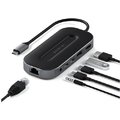 Адаптер Satechi Adapter USB-4 MultiPort USB-C to 2xUSB-C+USB+HDMI+RJ45+3.5mm Space Gray (ST-U4MGEM)