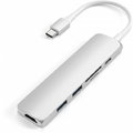 Адаптер Satechi Adapter USB-C to micro SD+SD+2xUSB3.0+USB-C Silver (ST-SCMA2S)