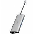 Адаптер WIWU Adapter Alpha A11 USB-C to USB-C+3xUSB3.0+USB2.0+SD+VGA+HDMI+RJ45+3.5mm Grey