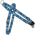 Шлея для собак быстросъемная WAUDOG Nylon c QR паспортом рисунок Этно синий пластиковый фастекс ширина 15 мм обхват шеи 40-55 см обхват груди 45-60 см (5475)