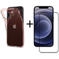 Аксессуар для iPhone Набор Spigen Crystal Flex Rose Crystal (ACS01540) + BeCover Tempered Glass for iPhone 12 mini