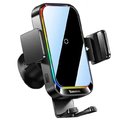 Держатель и док-станция Baseus Car Holder Wireless Charger Halo Electric 15W Black (SUDD000001)