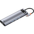 Адаптер Baseus Adapter USB-C to 3xUSB3.0+2xHDMI+USB-C+TF+SD+VGA+3.5mm+RJ45 Gray (CAHUB-CT0G)