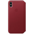 Чехол для iPhone Apple Leather Folio Case (PRODUCT) Red (MRX32) for iPhone Xs Max