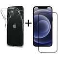 Аксессуар для iPhone Набор Spigen Crystal Flex Crystal Clear (ACS01539) + BeCover Tempered Glass for iPhone 12 mini
