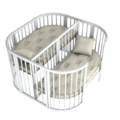 Ліжечко дитяче Twins для двійні 110х110 L100-TW-01, білий