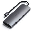 Адаптер Satechi Adapter Aluminum USB-C to USB-C+2xUSB+HDMI+SSD карман Space Gray (ST-UCHSEM)