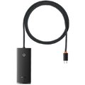 Адаптер Baseus Adapter Lite Series USB-C to 4хUSB3.0+USB-C Black (WKQX030401)