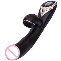 Вакуумный вибратор-кролик с подогревом KisToy A-King Pro Black, с LED-экраном